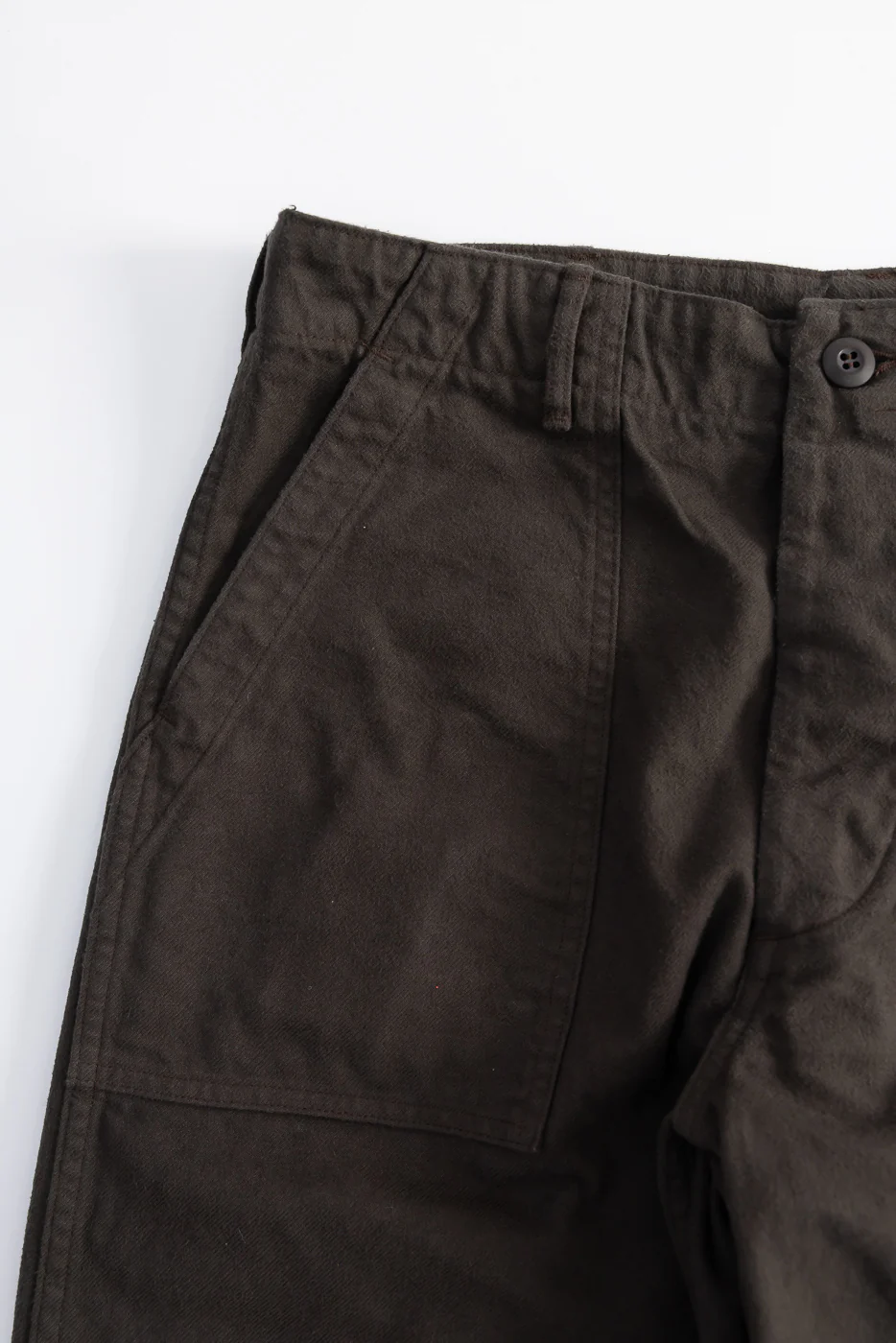 01-5002-52K - Fatigue Pants Brushed Flannel Standard Fit - Coffee Brown - Image 4