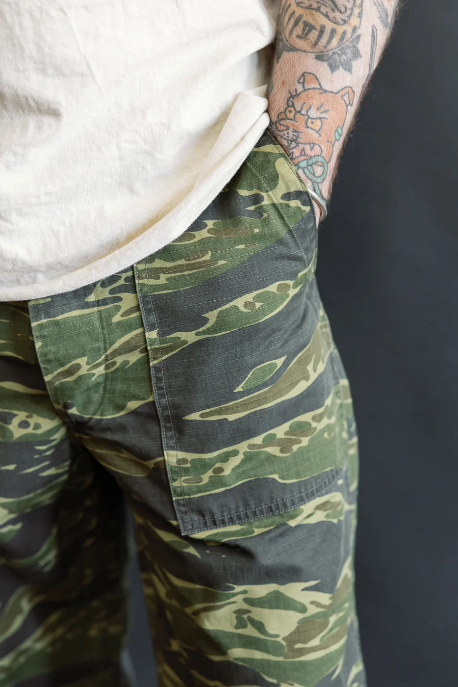 01-5002-TGC - Fatigue Pants Ripstop Standard Fit - Tiger Camo - Image 11