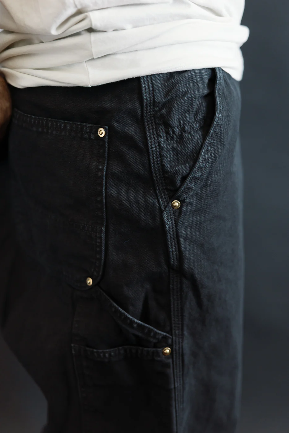 01-5328-61S - Dad's Fit Painter's Pants Canvas - Black - Image 19