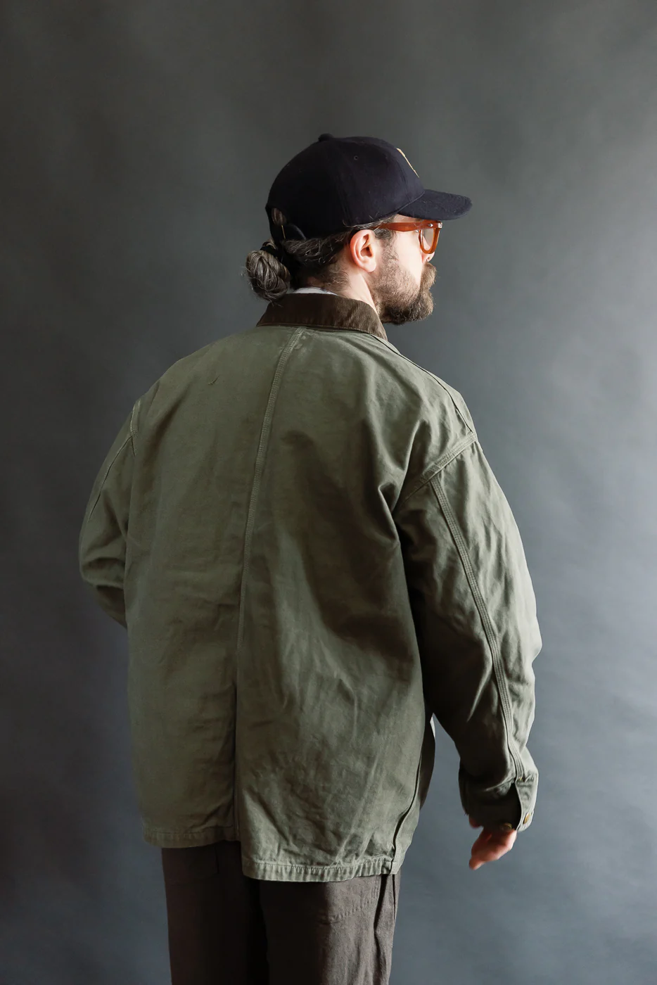 01-6034-76S - Relaxed Fit Coverall Jacket - Army Green - Image 10