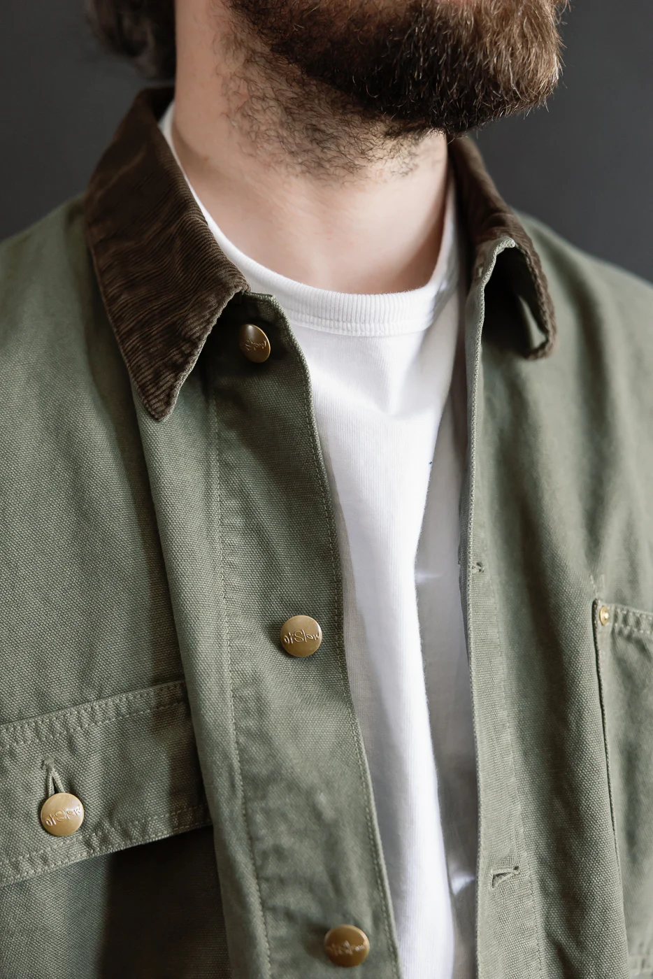 01-6034-76S - Relaxed Fit Coverall Jacket - Army Green - Image 16
