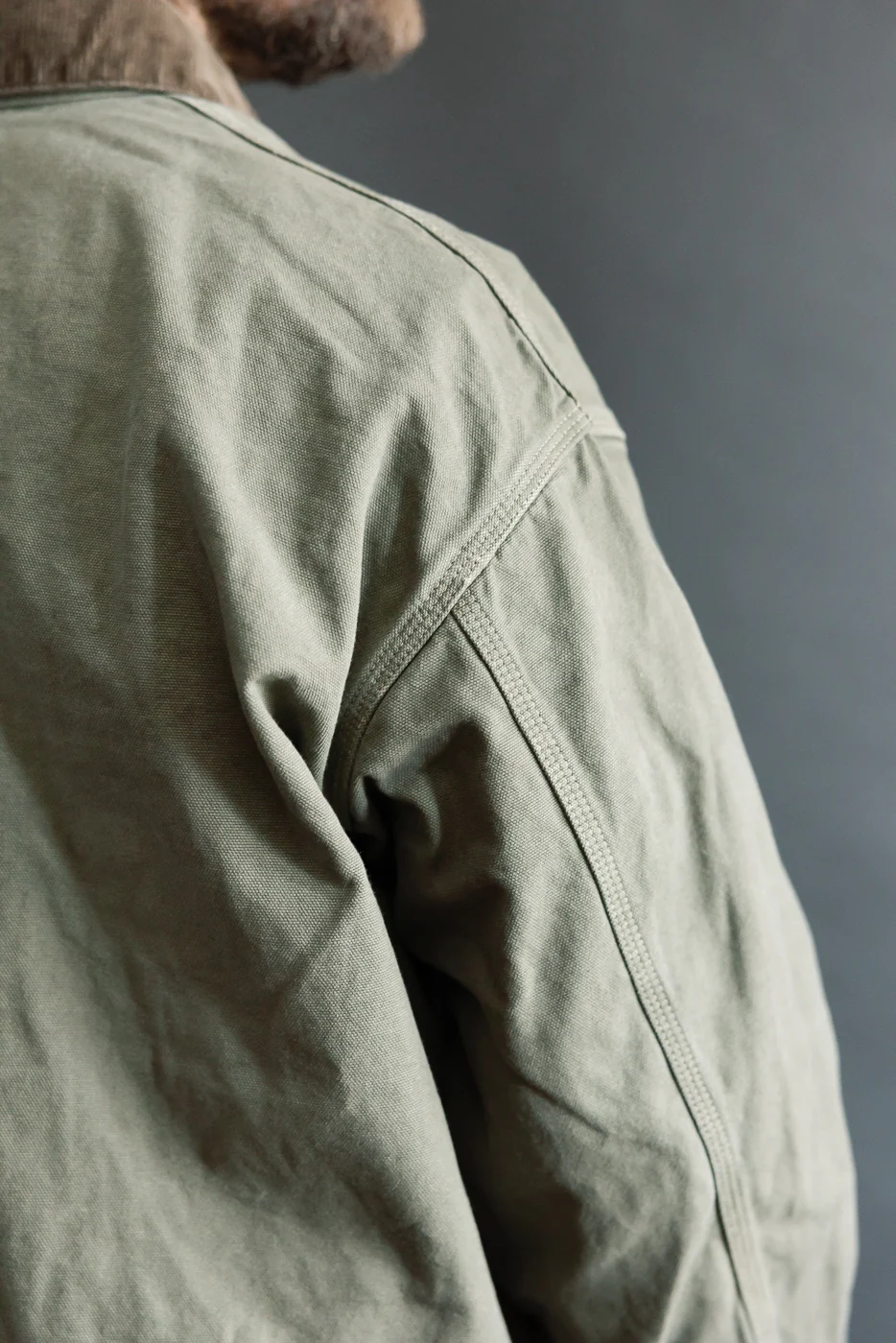01-6034-76S - Relaxed Fit Coverall Jacket - Army Green - Image 17