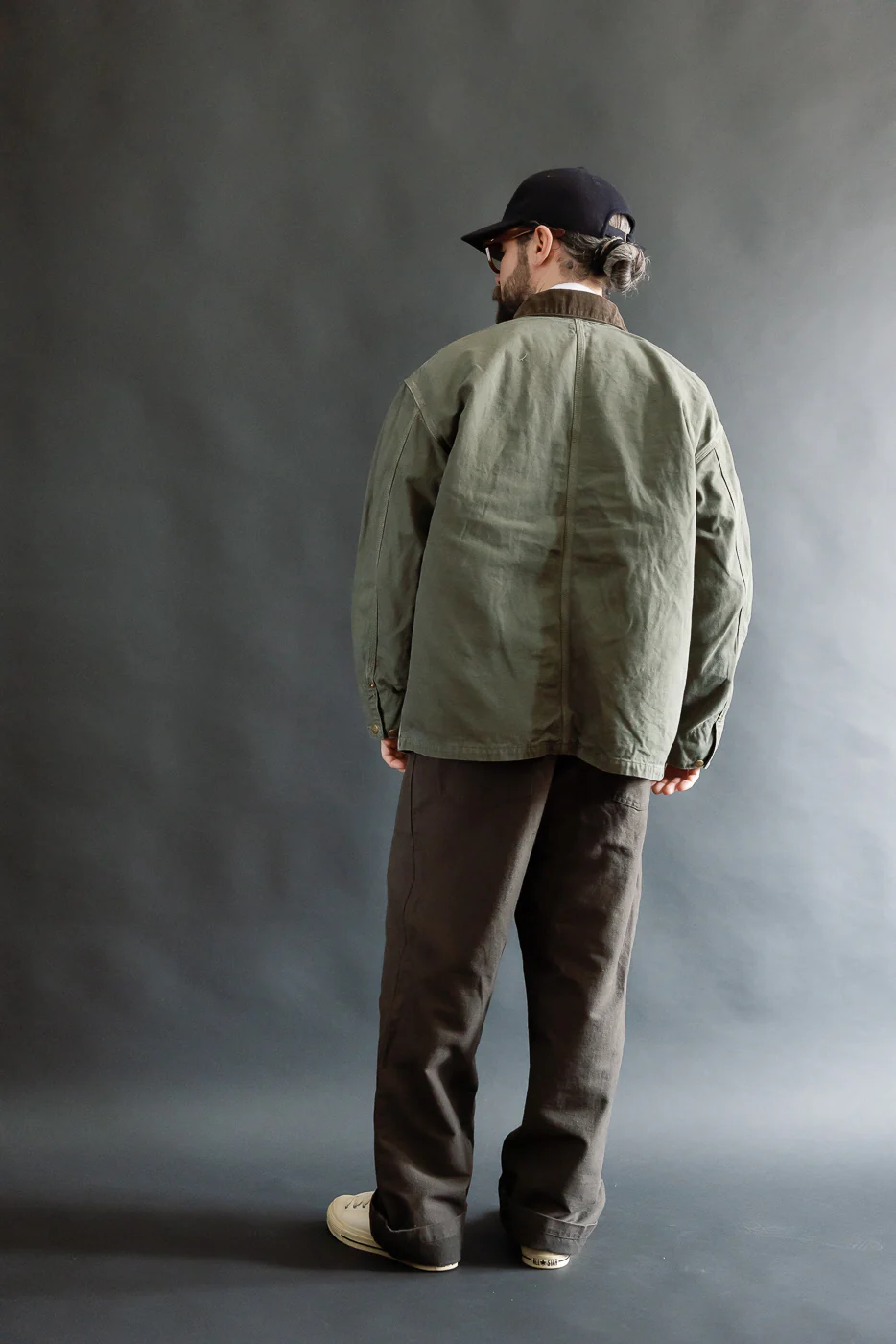 01-6034-76S - Relaxed Fit Coverall Jacket - Army Green - Image 7