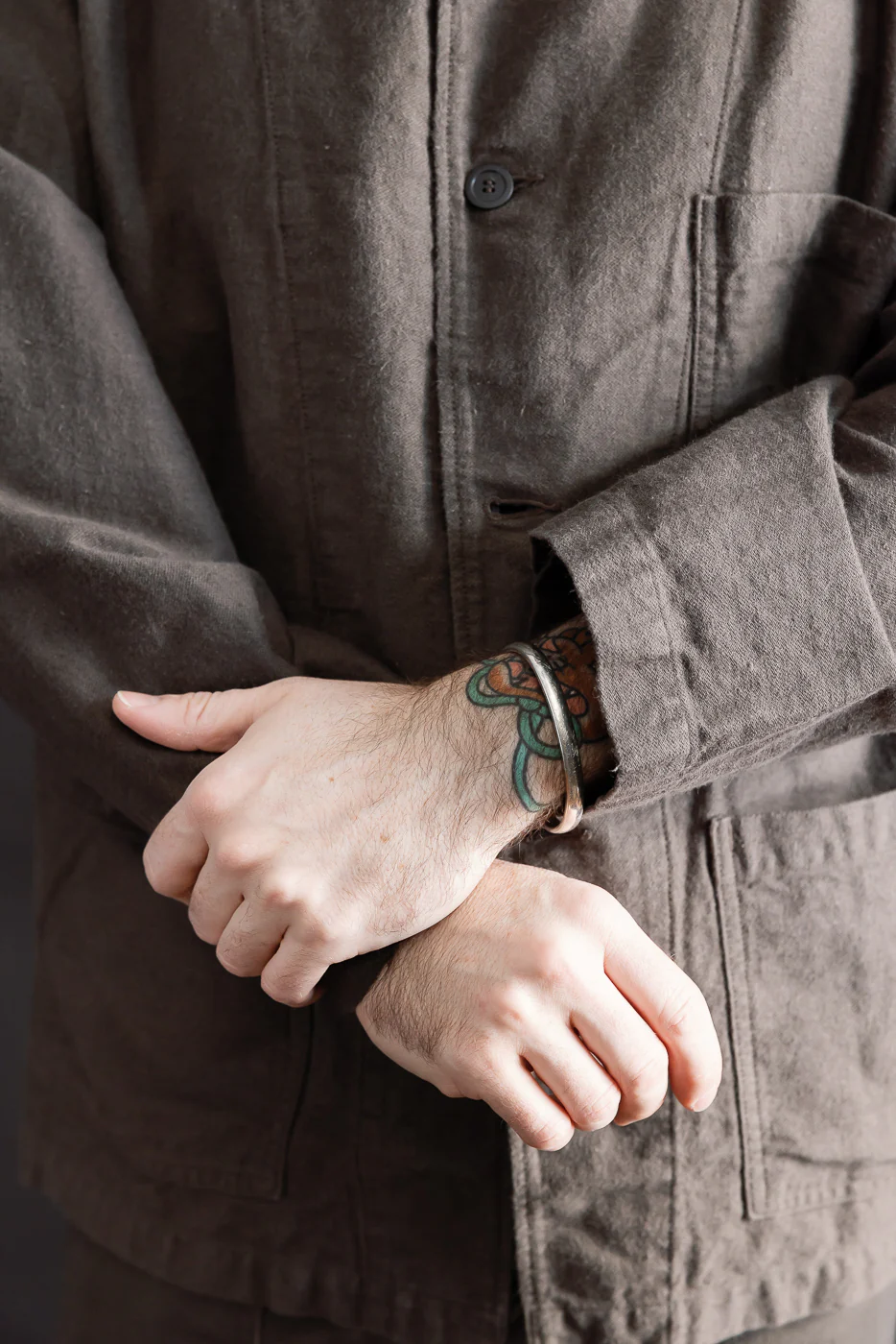 01-6061-60K - Moleskin Simple Work Jacket - Charcoal - Image 16