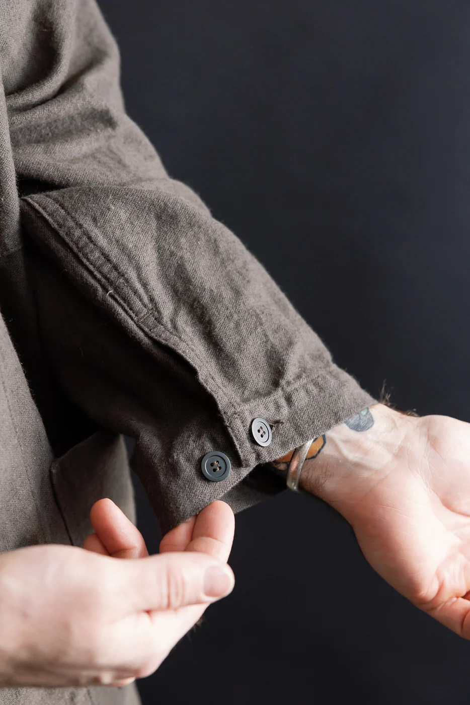 01-6061-60K - Moleskin Simple Work Jacket - Charcoal - Image 17