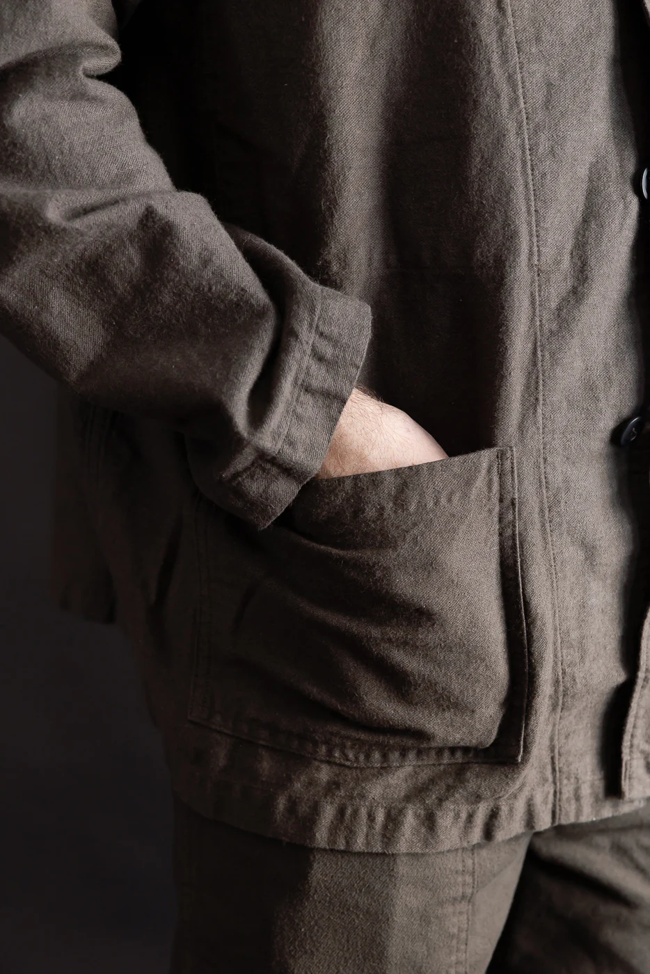 01-6061-60K - Moleskin Simple Work Jacket - Charcoal - Image 18