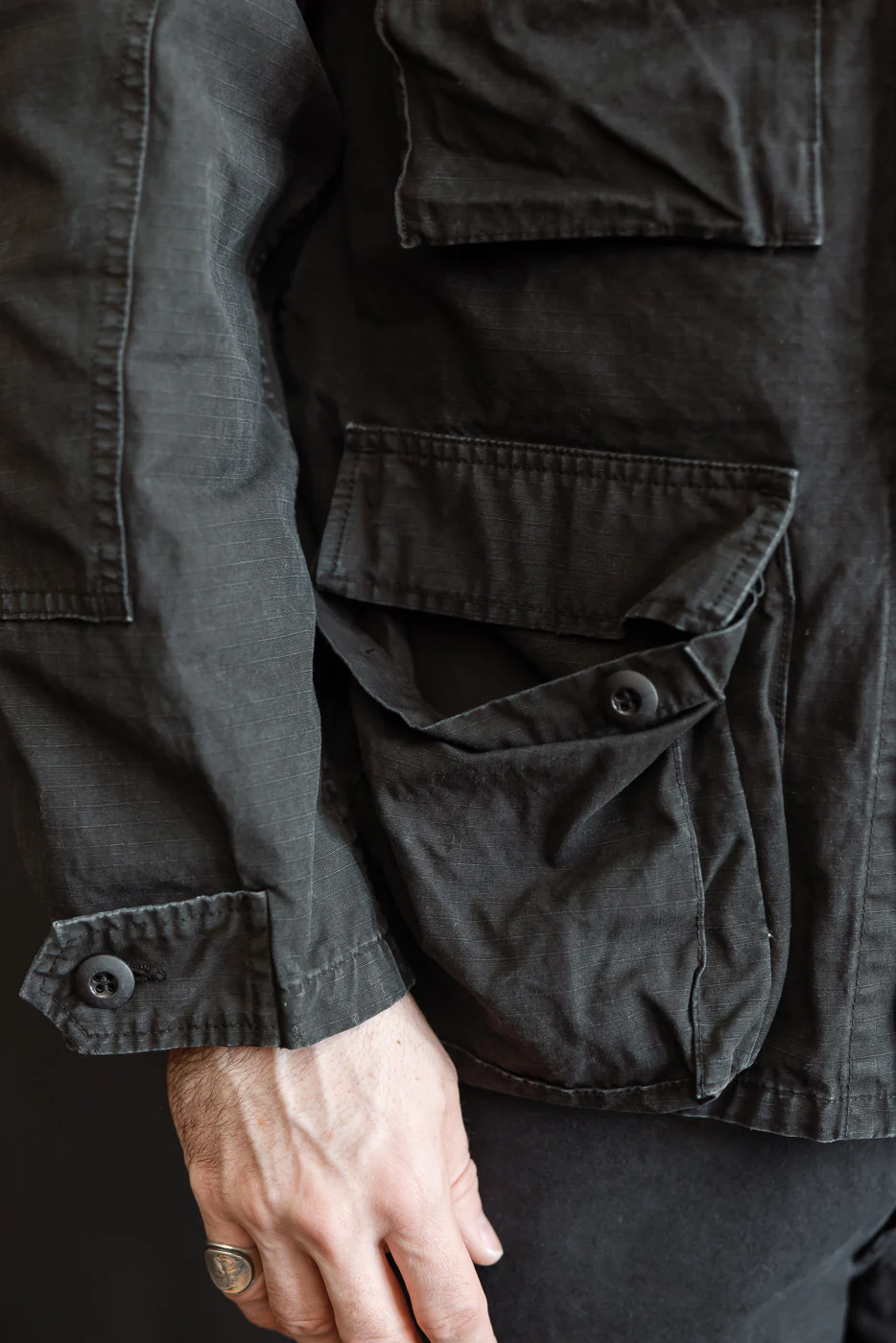 01-6110-61S - Ripstop BDU Jacket - Black Stone - Image 20