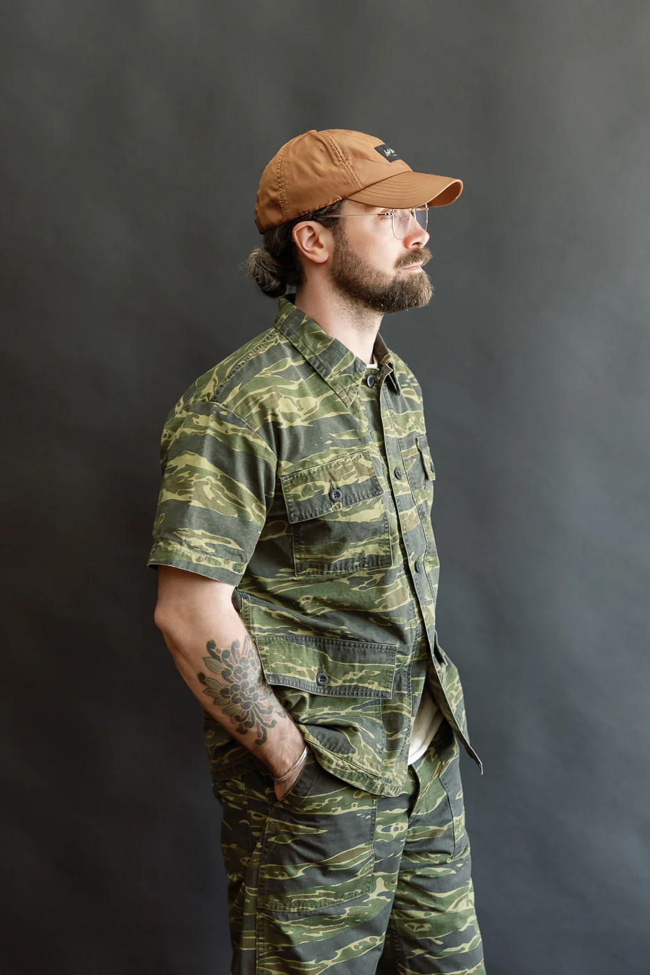 01-8046-TGC - Utility Short Sleeve Work Shirt Jacket - Tiger Camo - Image 11