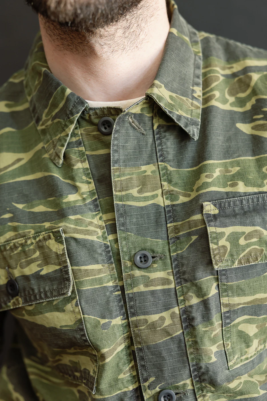 01-8046-TGC - Utility Short Sleeve Work Shirt Jacket - Tiger Camo - Image 17