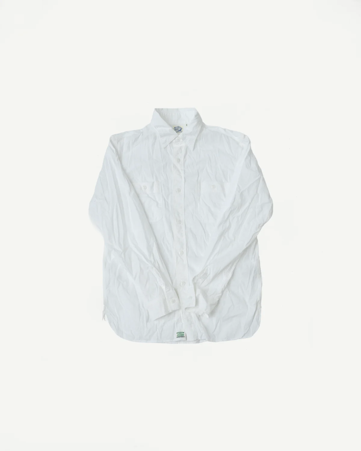 01-8070-69 - Lightweight Chambray Slim Fit Work Shirt - White