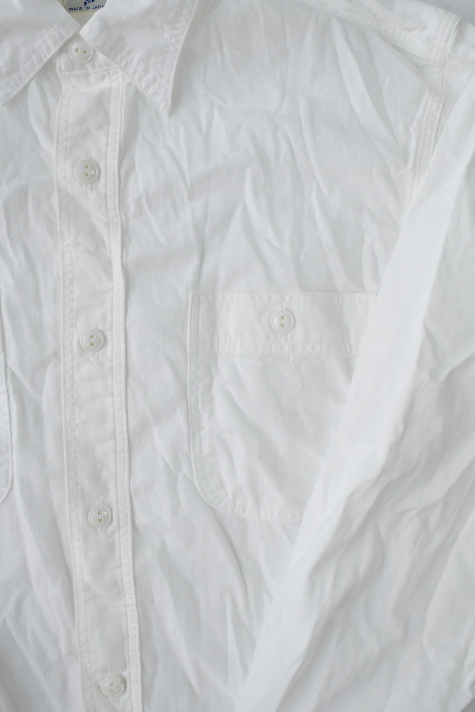 01-8070-69 - Lightweight Chambray Slim Fit Work Shirt - White - Image 3
