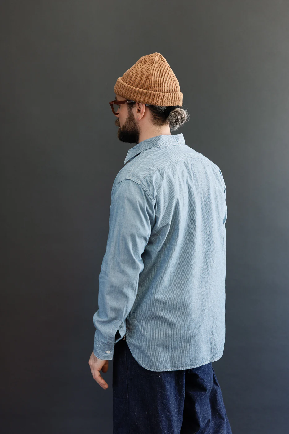 01-8270-181k - Relaxed Fit Chambray Work Shirt - Hickory - Image 13