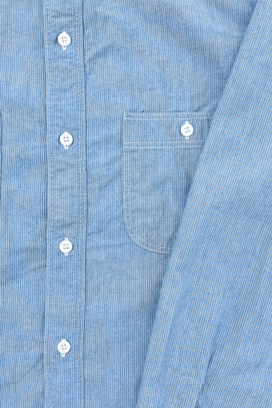01-8270-181k - Relaxed Fit Chambray Work Shirt - Hickory - Image 3