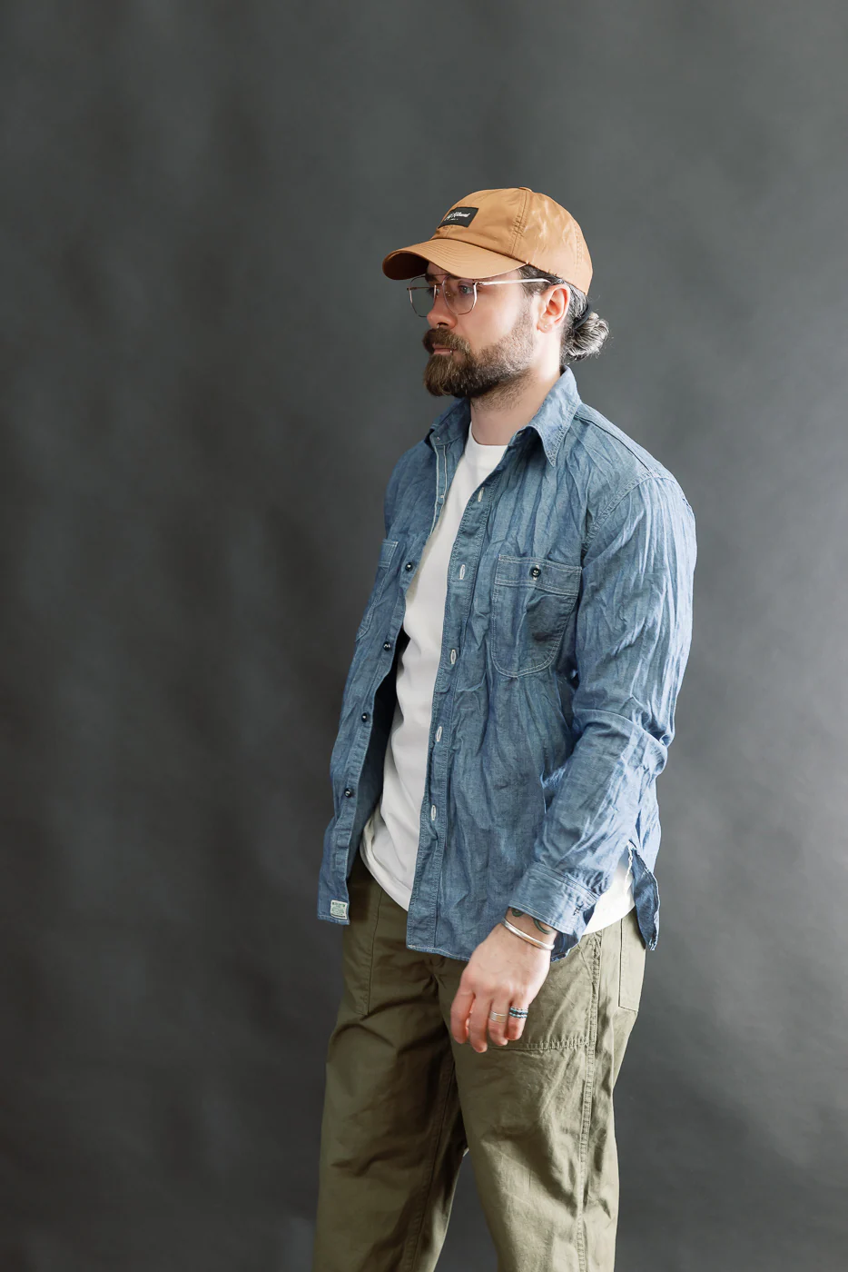 01-8270-84 - Relaxed Fit Chambray Work Shirt - Indigo - Image 10