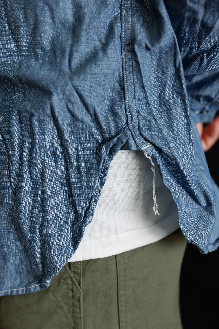 01-8270-84 - Relaxed Fit Chambray Work Shirt - Indigo - Image 19