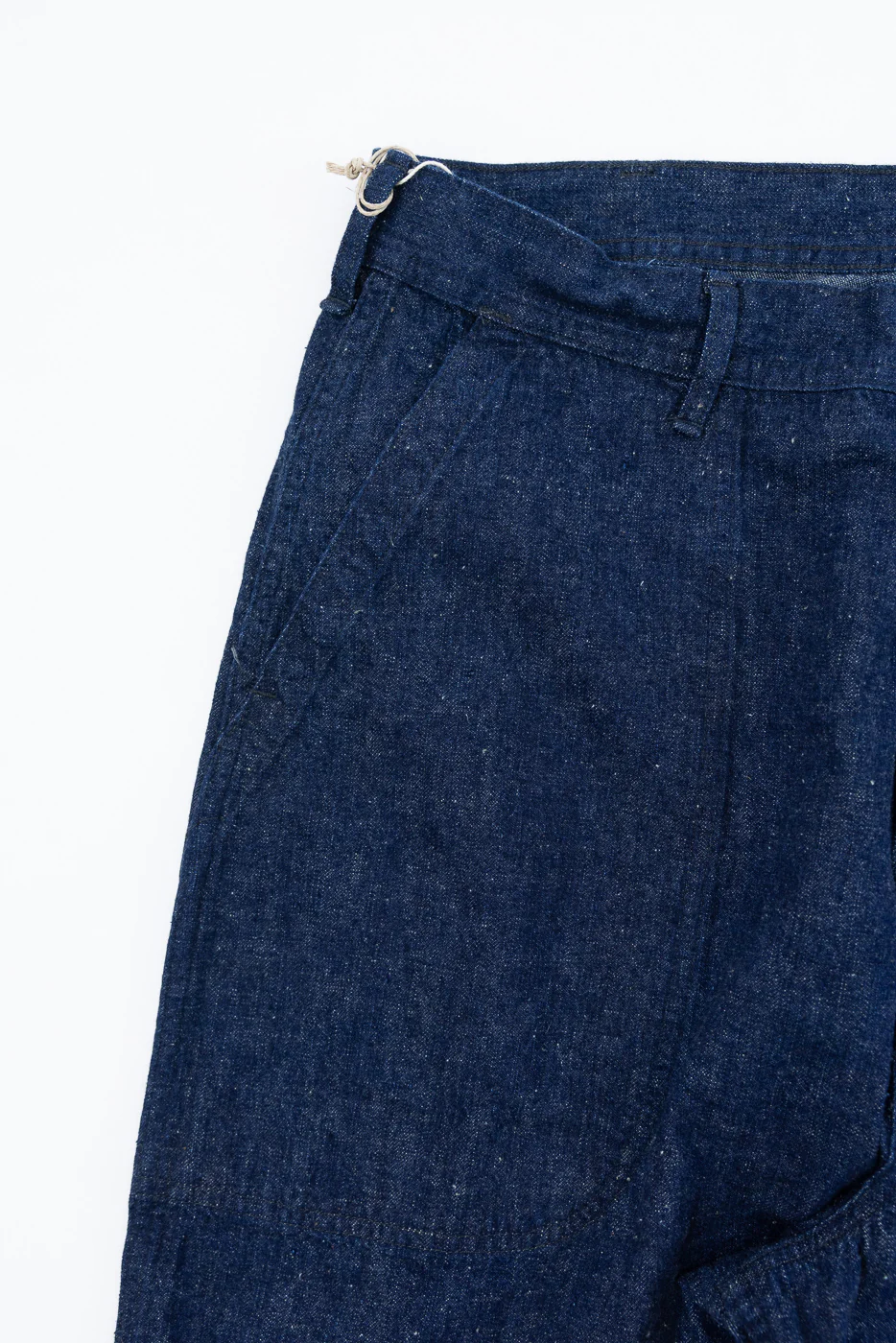 01-V5130-81K - US Navy Denim Wide Fit Selvedge Utility Pants - Indigo OW - Image 3