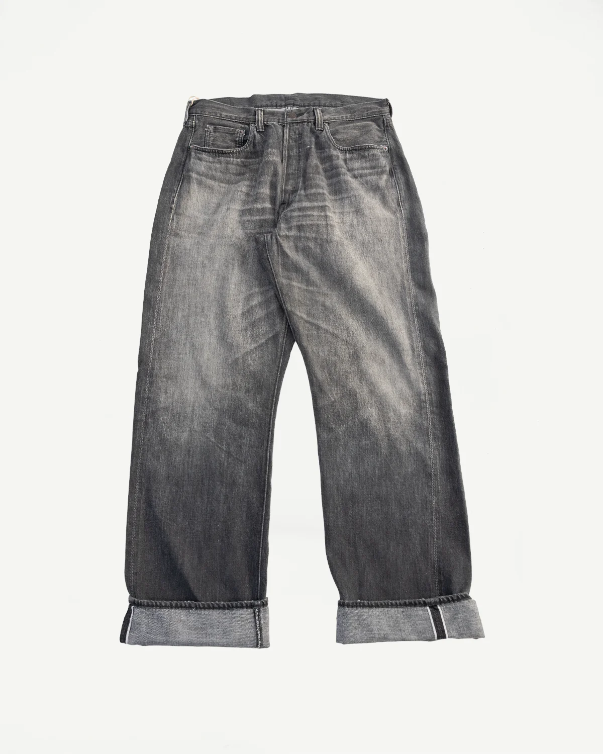 0105BKSSHW - 11.5oz "Super Smooth" Black Selvedge Denim Dartford Jeans - Wide Fit