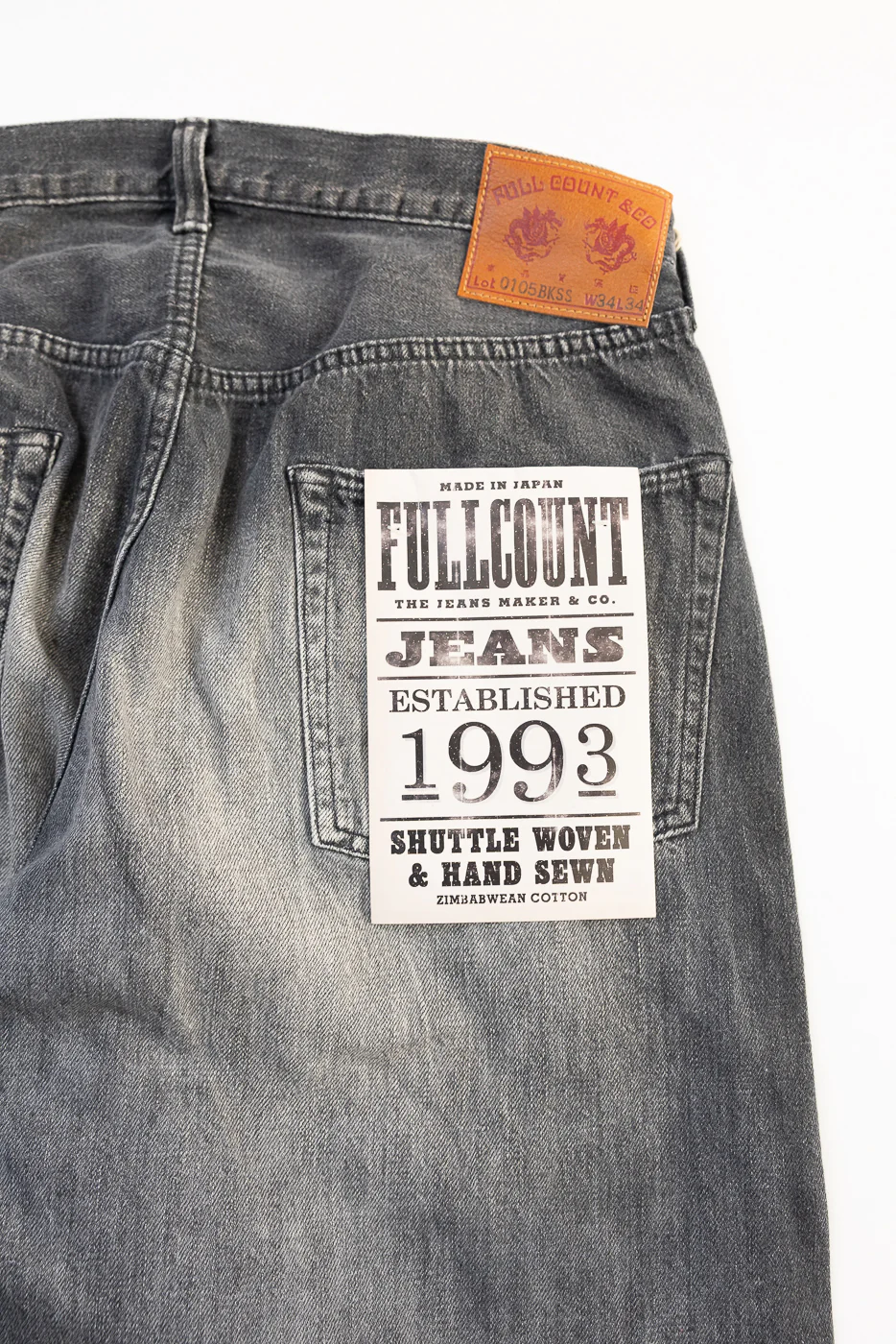 0105BKSSHW - 11.5oz "Super Smooth" Black Selvedge Denim Dartford Jeans - Wide Fit - Image 2