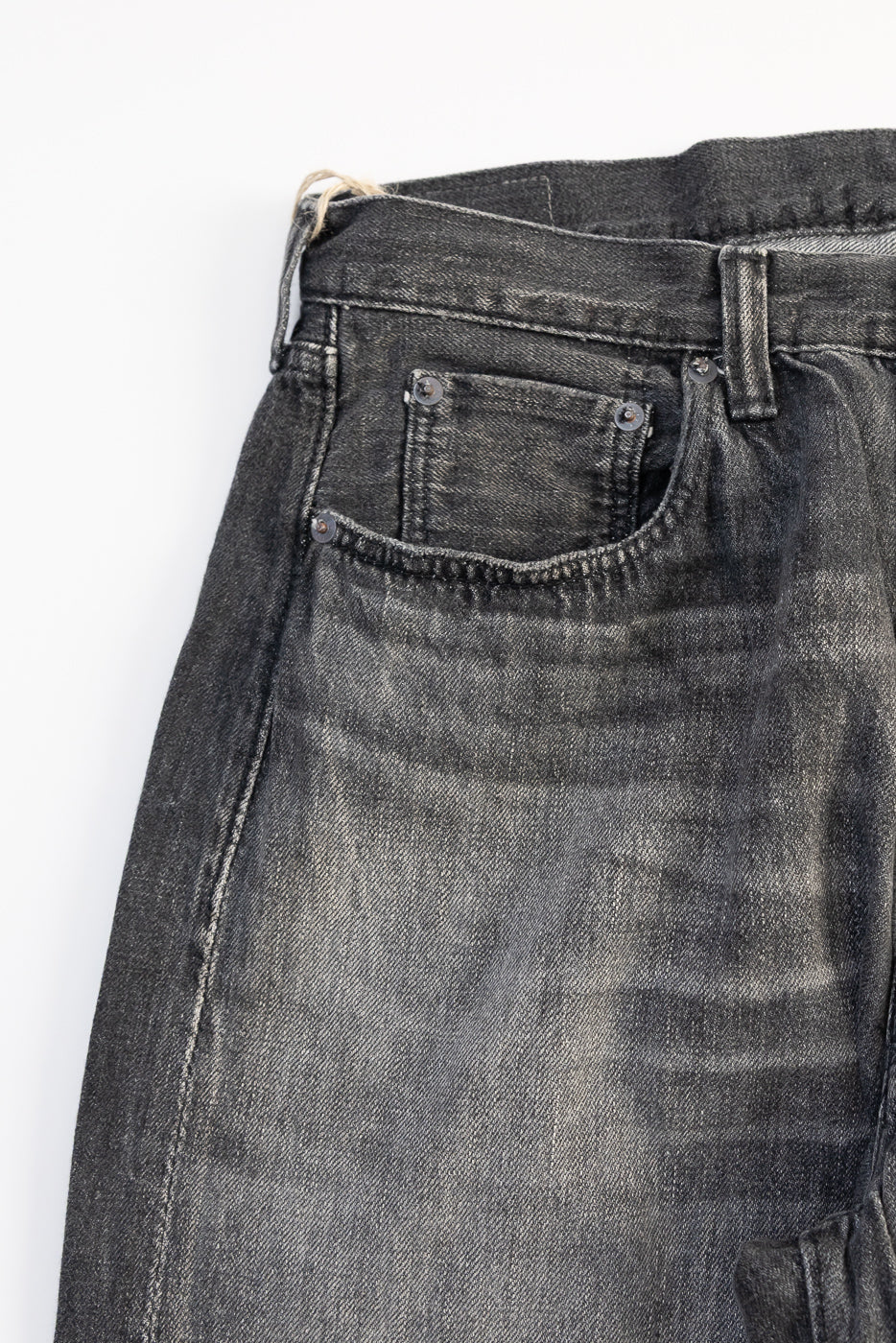 0105BKSSHW - 11.5oz "Super Smooth" Black Selvedge Denim Dartford Jeans - Wide Fit - Image 4