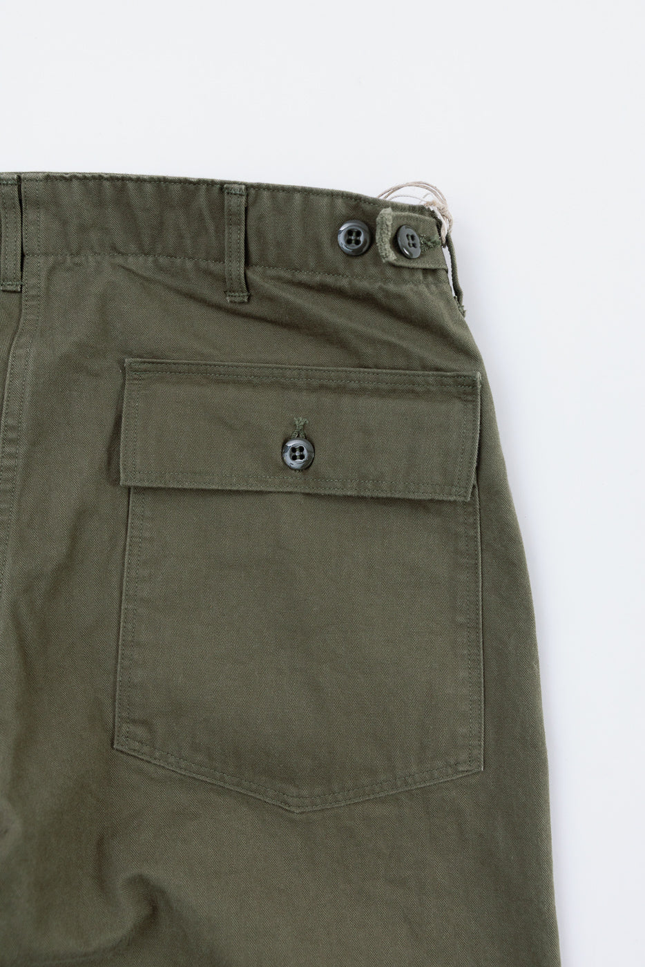 03-V5002-76k - Vintage Fit Fatigue Pants Herringbone Twill - Army Green - Image 2