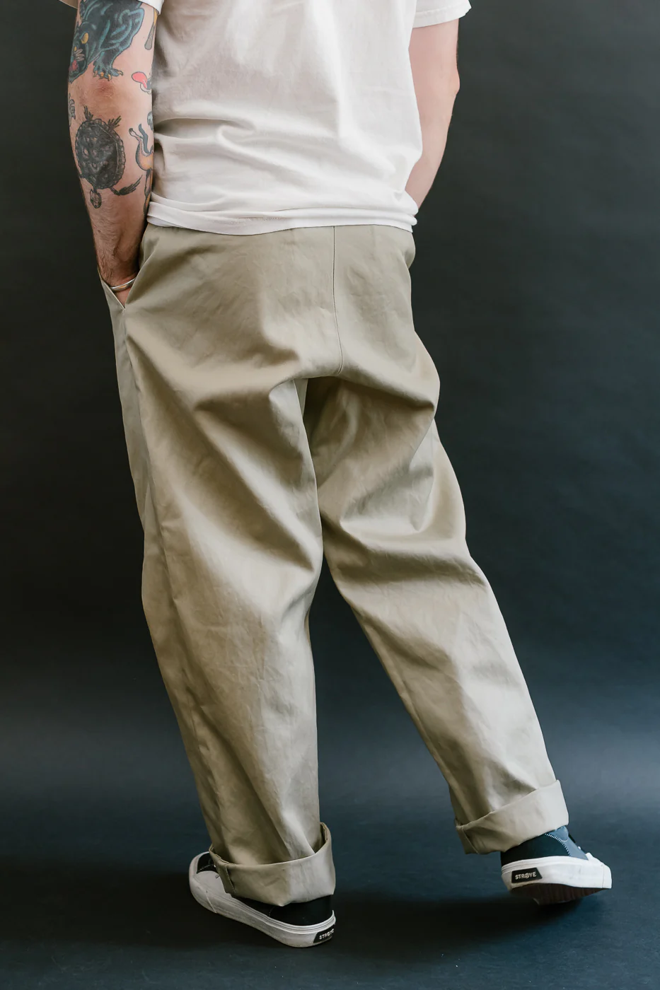 03-V5361-40 - Army Trouser Vintage Fit - Khaki - Image 14
