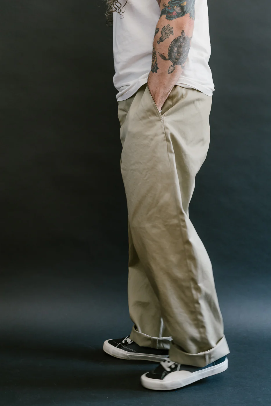 03-V5361-40 - Army Trouser Vintage Fit - Khaki - Image 15