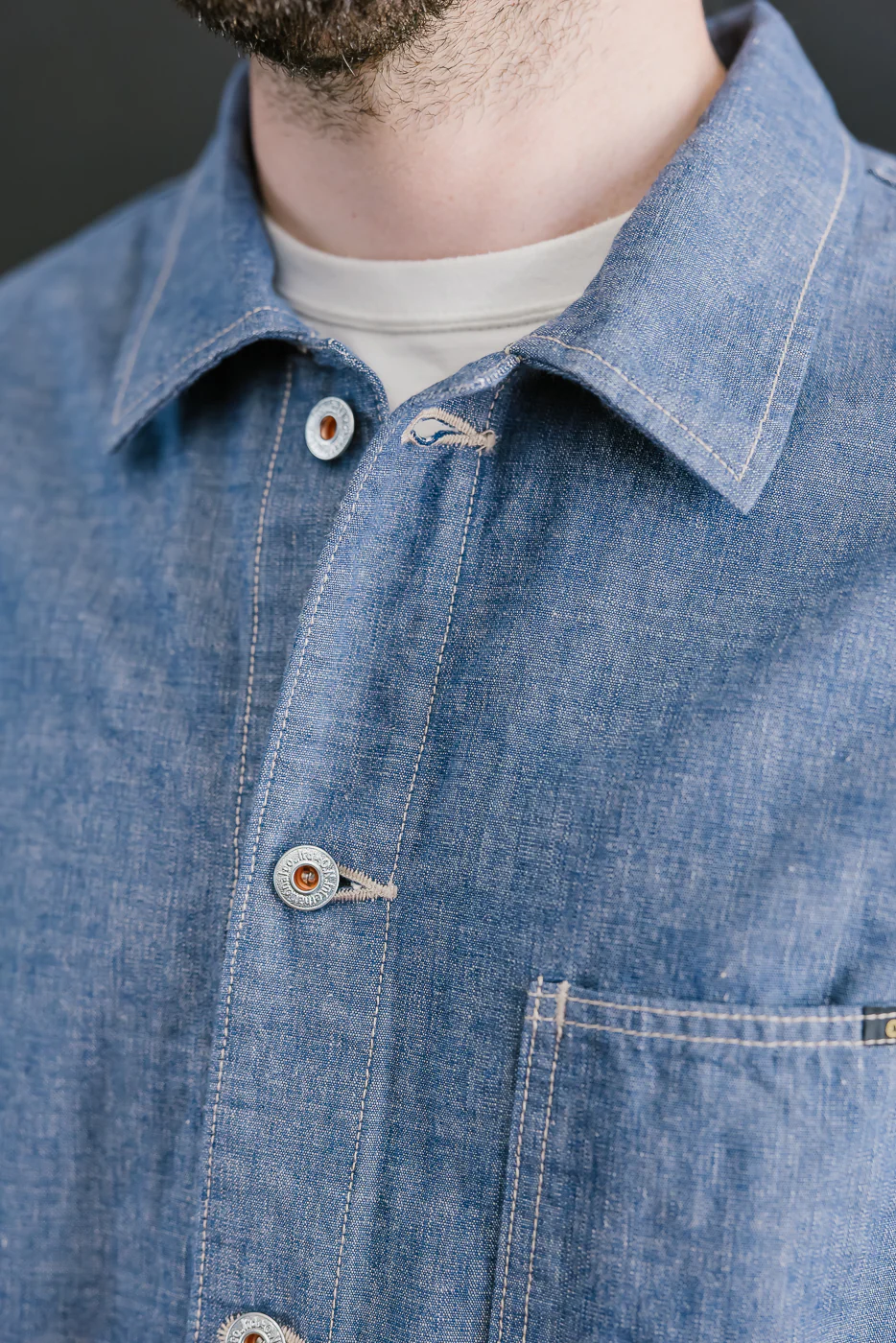 03500-HCSVG - 8oz "Selvedge Chambray" Denim Jacket - Coverall - Image 20