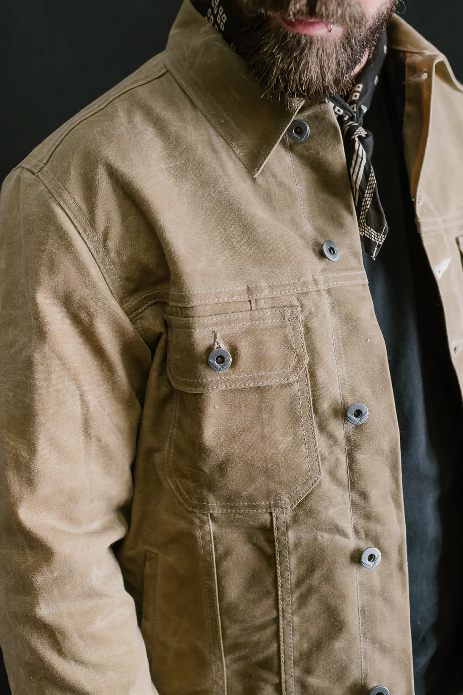 10oz Waxed Lined Cruiser Jacket - Tan - Image 20