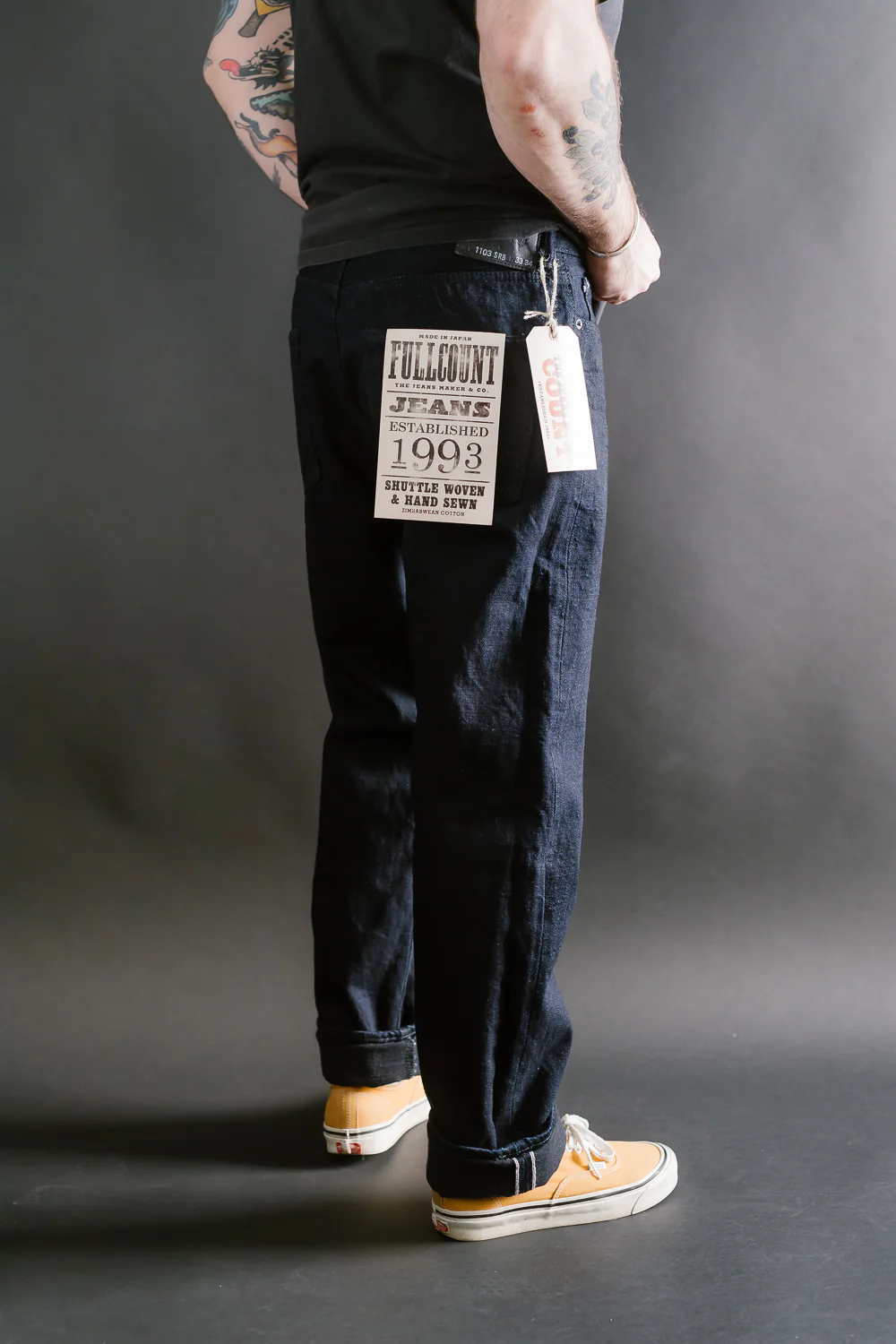 1103SRB - 15.5oz - Super Rough Selvedge Denim Clean Straight - Indigo, Black - Image 13