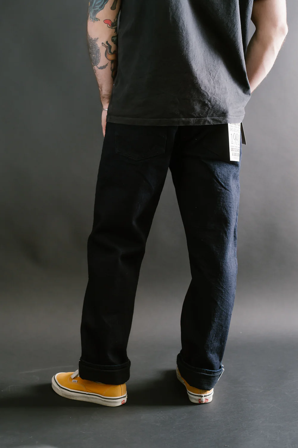 1103SRB - 15.5oz - Super Rough Selvedge Denim Clean Straight - Indigo, Black - Image 14