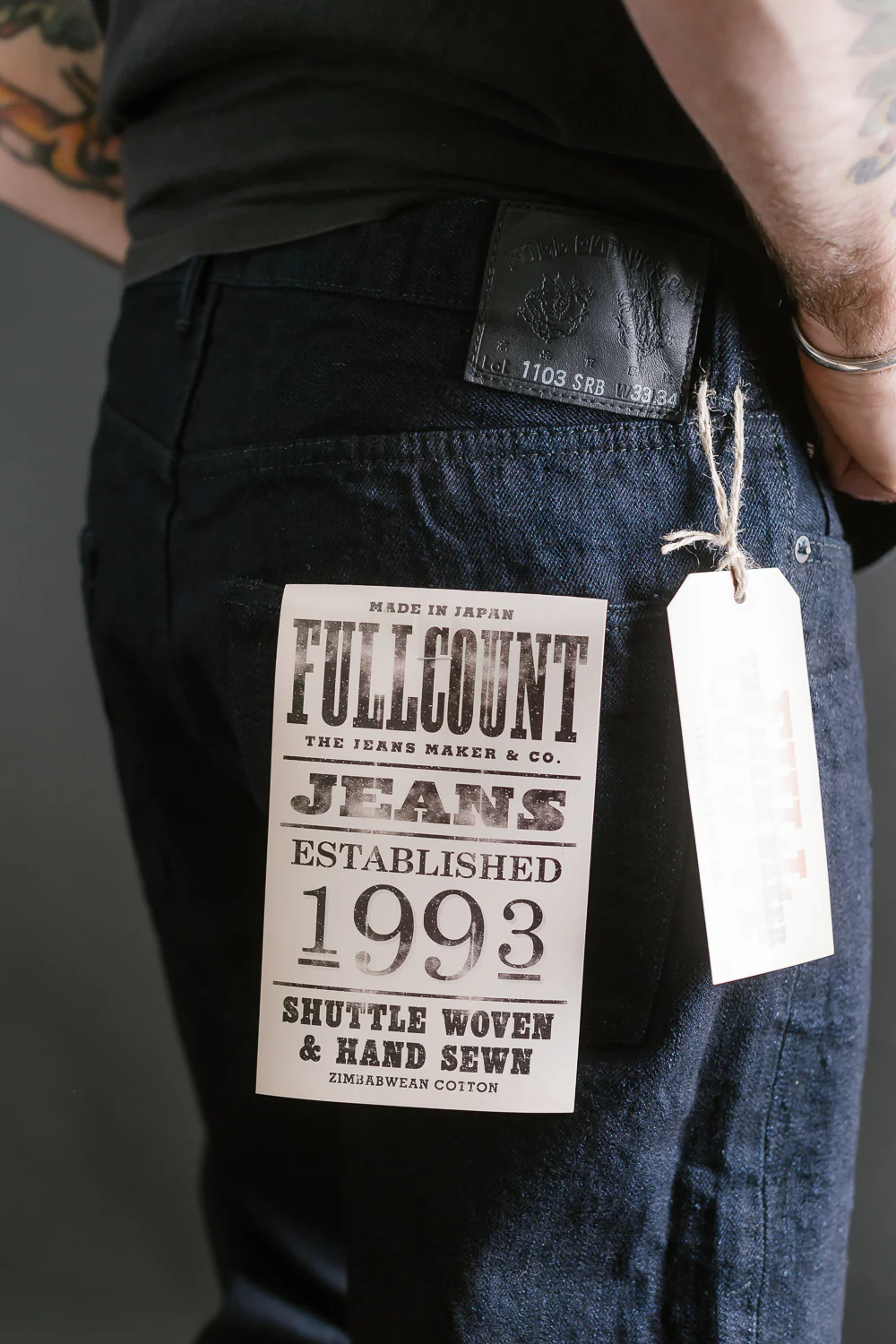 1103SRB - 15.5oz - Super Rough Selvedge Denim Clean Straight - Indigo, Black - Image 20