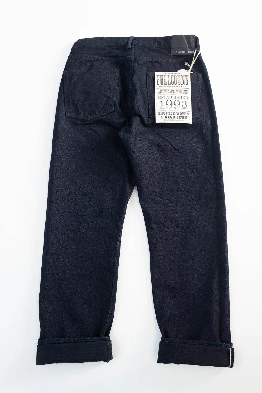 1103SRB - 15.5oz - Super Rough Selvedge Denim Clean Straight - Indigo, Black - Image 6