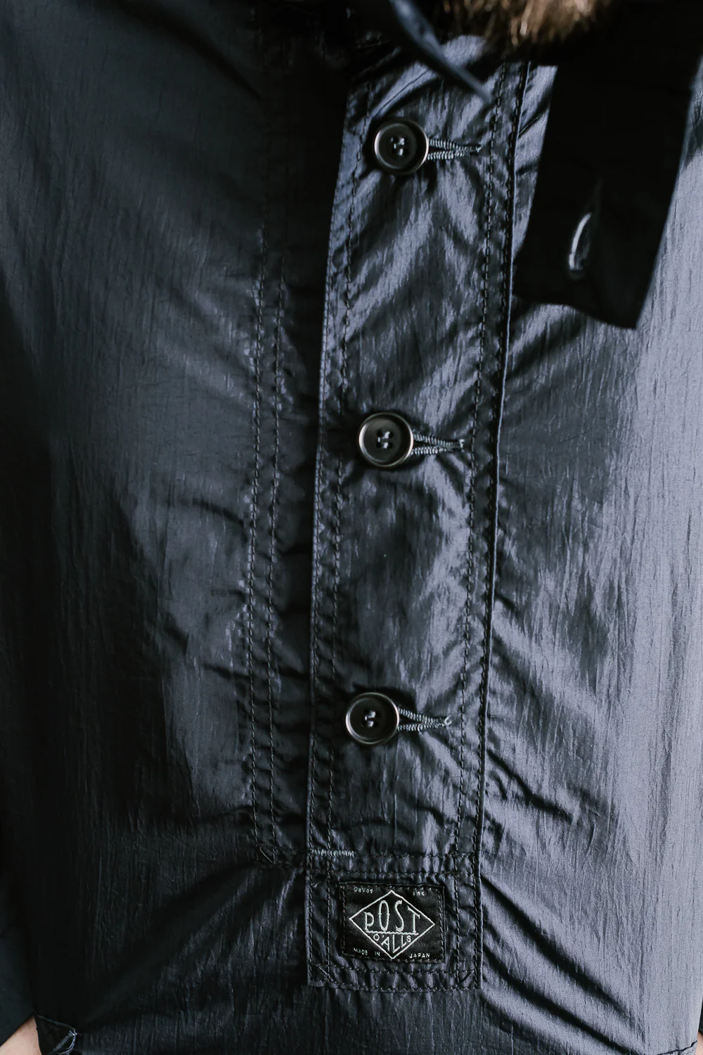 1105-CTN - NAVY Parka Crinkle Nylon Tafetta - Navy - Image 16