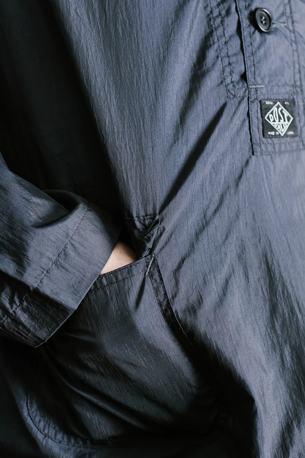 1105-CTN - NAVY Parka Crinkle Nylon Tafetta - Navy - Image 18
