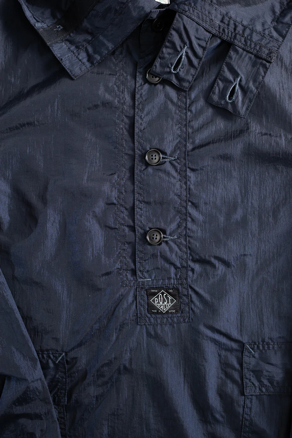 1105-CTN - NAVY Parka Crinkle Nylon Tafetta - Navy - Image 3