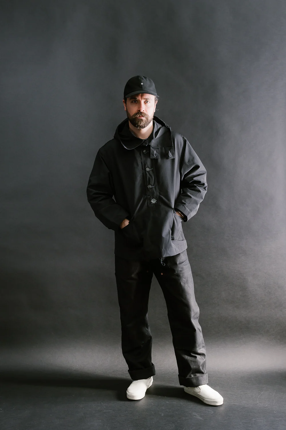 1105-SFB - NAVY Parka 60/40 - Black - Image 6