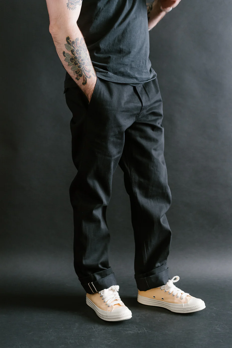 11oz Selvedge Officer Trouser High - Stealth - Image 11