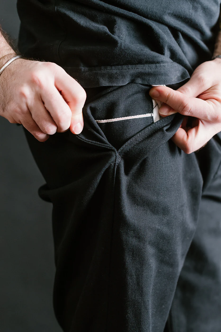 11oz Selvedge Officer Trouser High - Stealth - Image 19