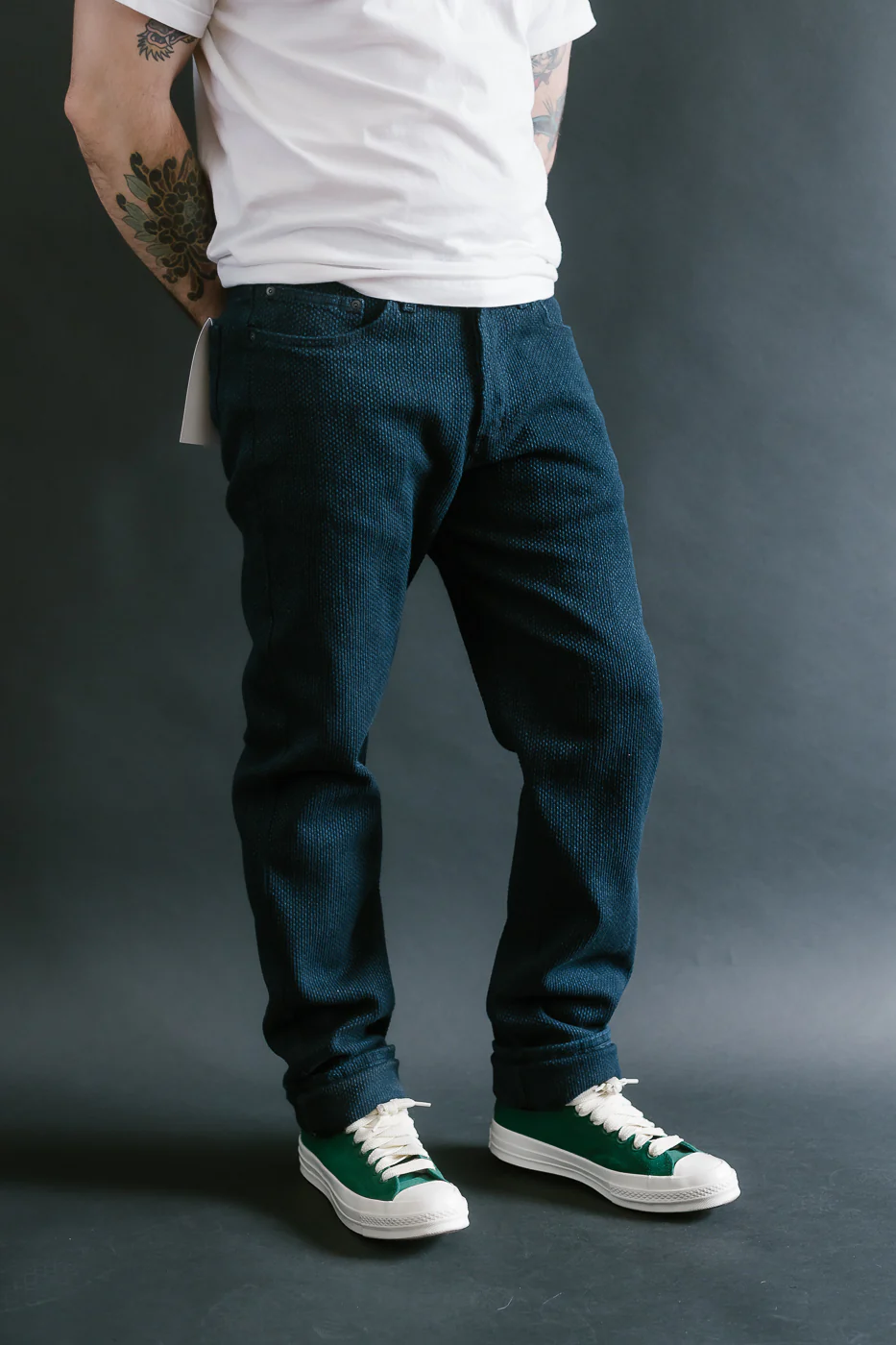 12.5oz - Indigo Sashiko Jeans - Weird Guy - Image 11