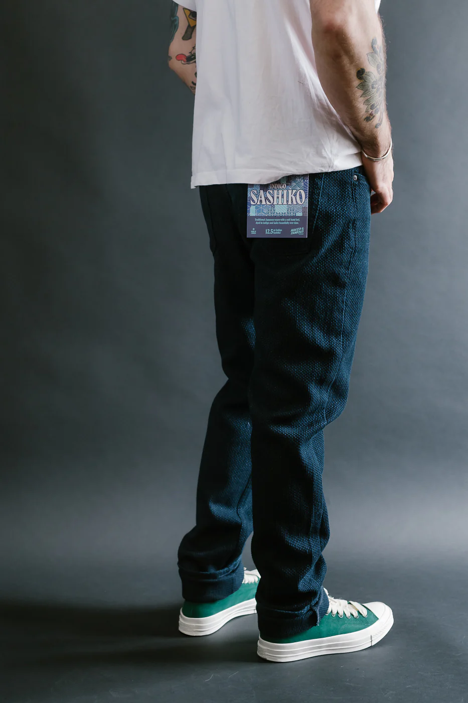 12.5oz - Indigo Sashiko Jeans - Weird Guy - Image 12