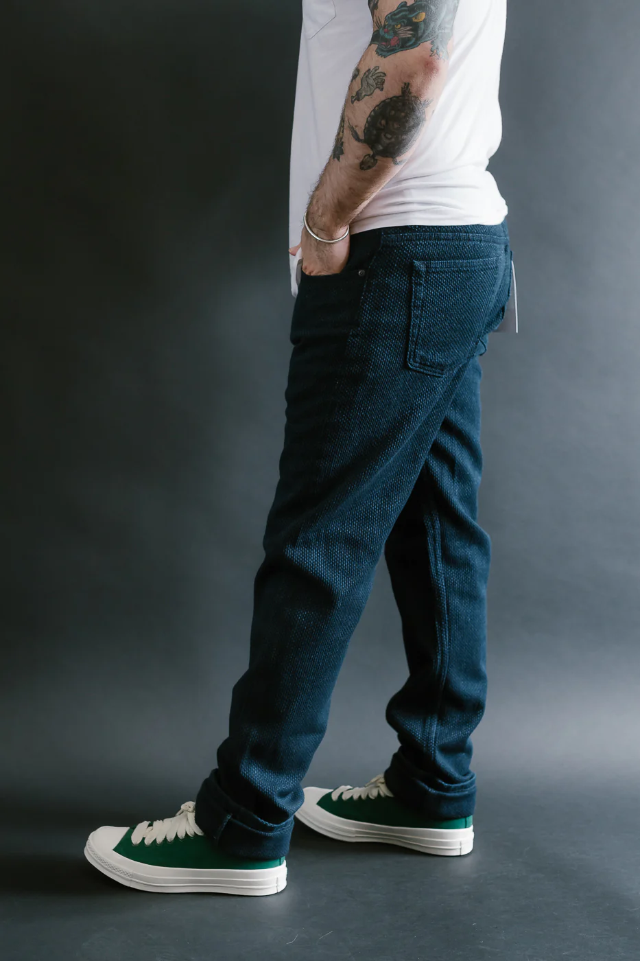 12.5oz - Indigo Sashiko Jeans - Weird Guy - Image 14