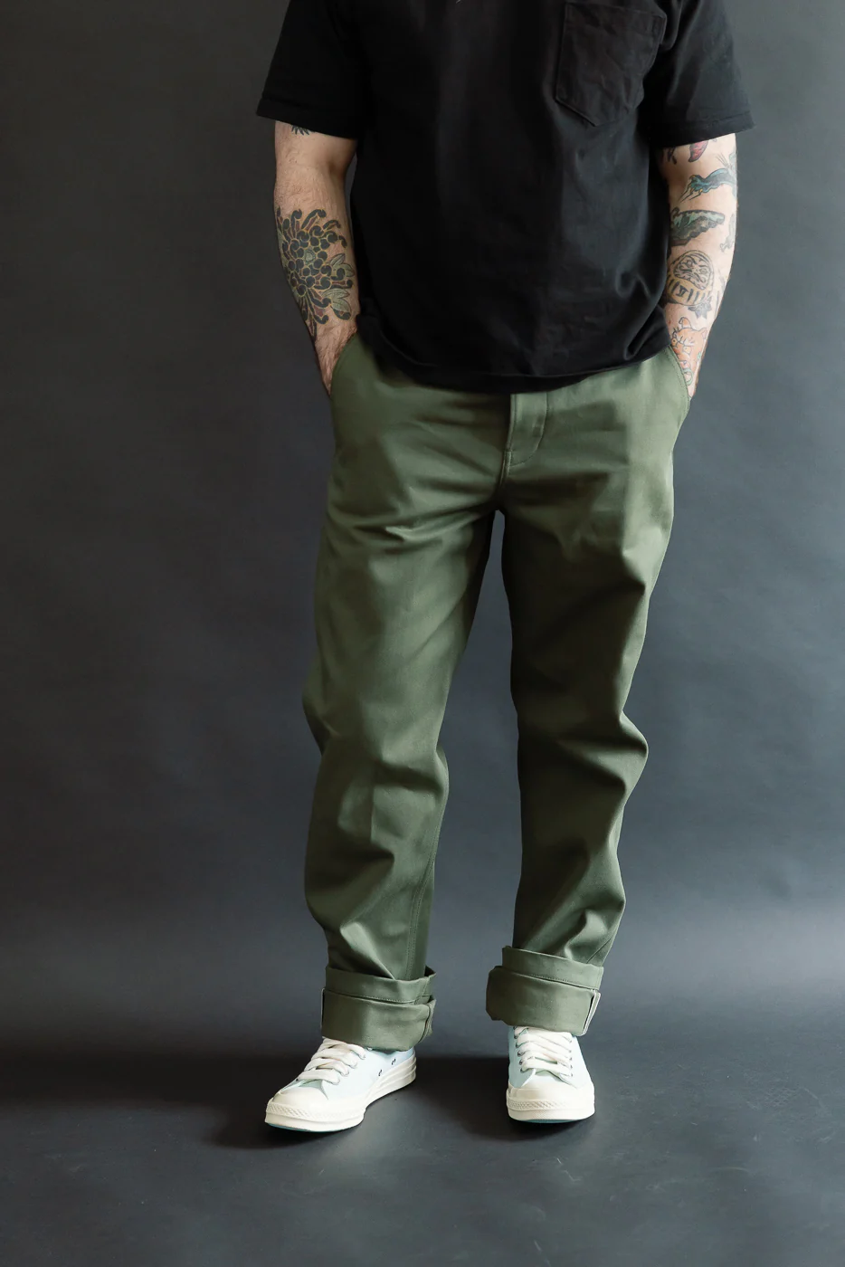 12.5oz - Officer High Trouser - Olive - Image 12