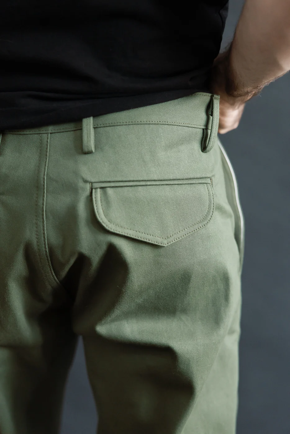 12.5oz - Officer High Trouser - Olive - Image 20