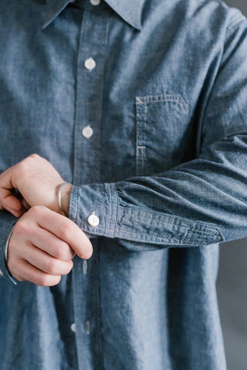 1201C-CC - No. 1 Shirt MV Classic Chambray - Indigo - Image 19