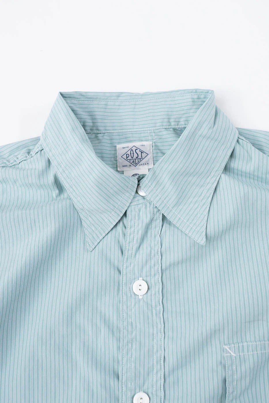 1201C-SSG - No. 1 Shirt Stripe Shirting MV - Green - Image 2