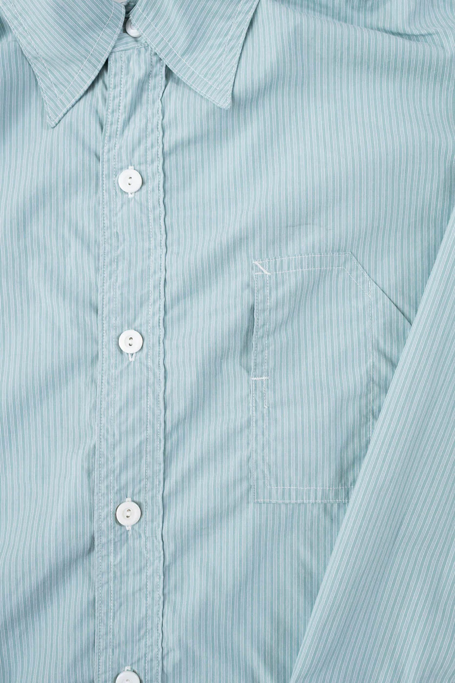 1201C-SSG - No. 1 Shirt Stripe Shirting MV - Green - Image 3