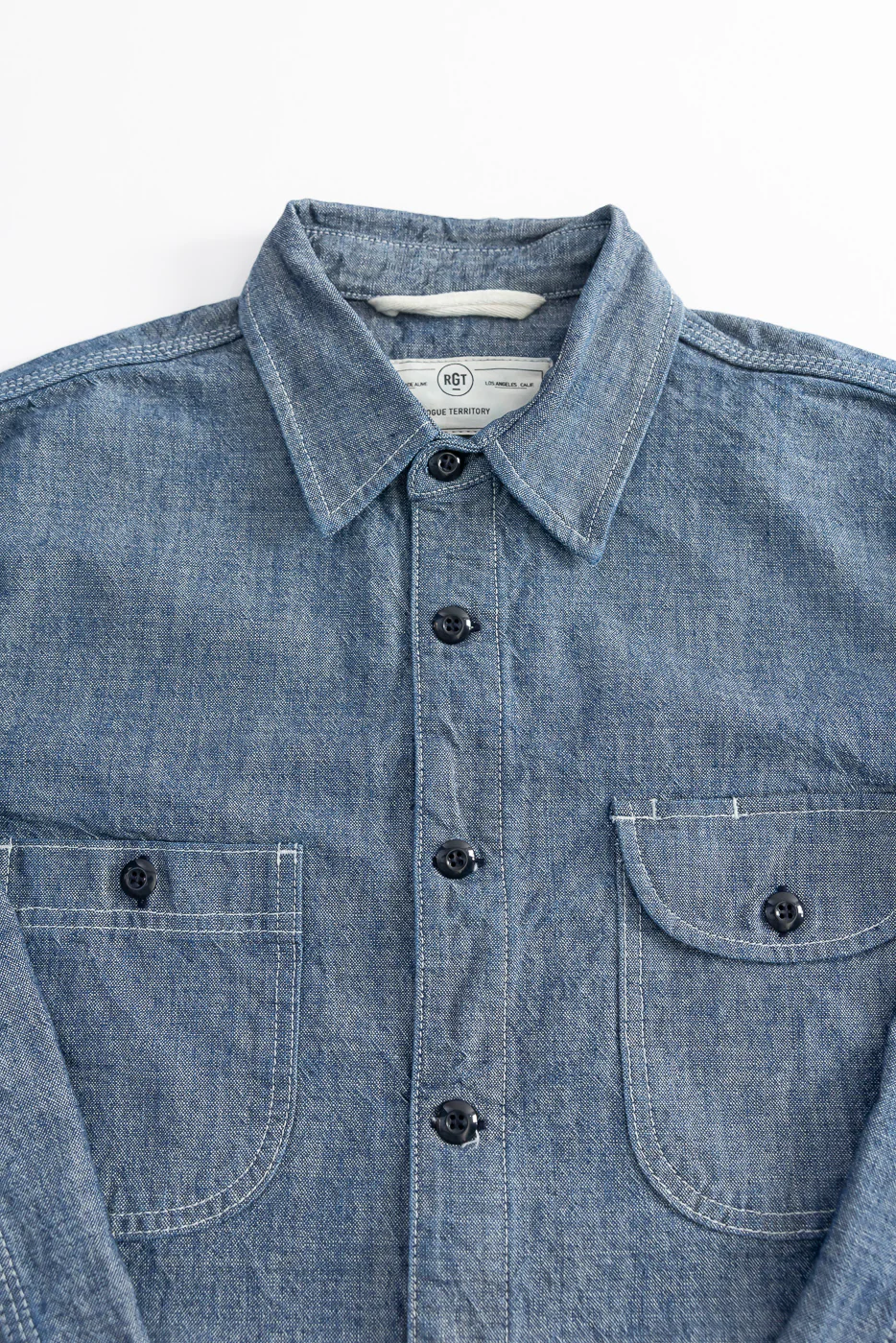12oz Work Shirt - Rinsed Indigo Canvas - Image 2
