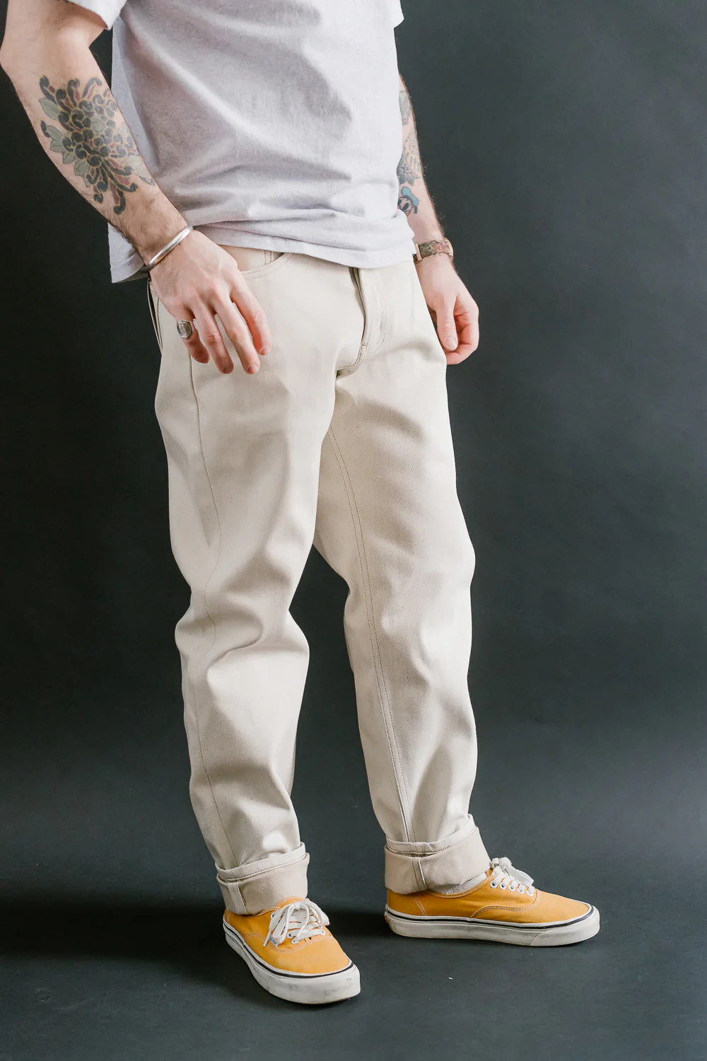 13.6oz - All Natural Ecru Foxfibre® Selvedge - Easy Guy - Image 12