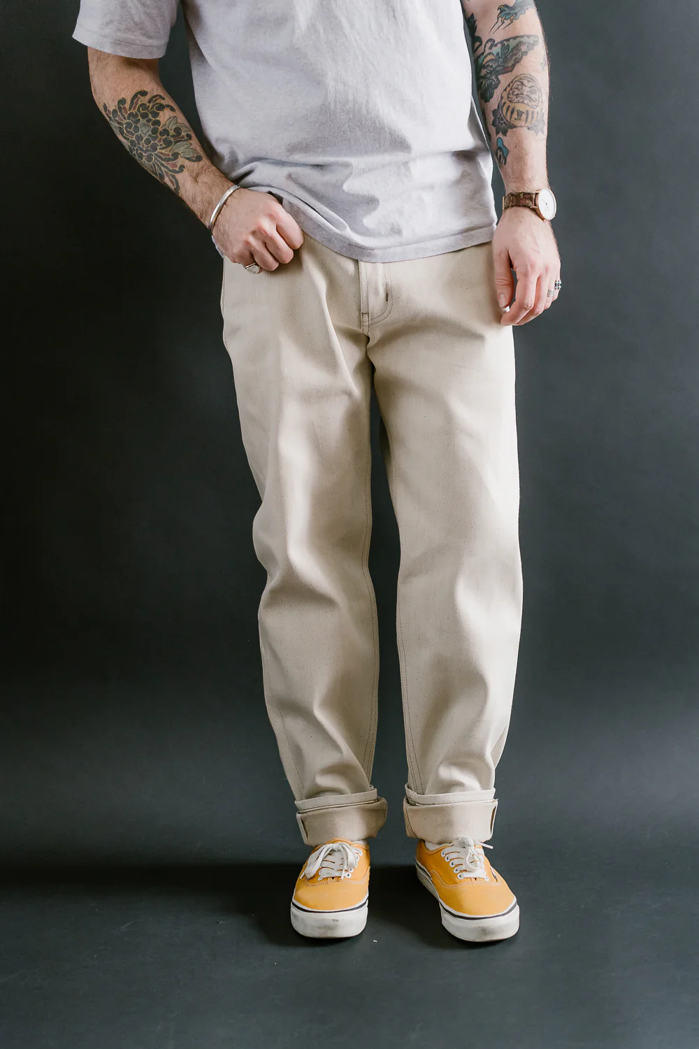 13.6oz - All Natural Ecru Foxfibre® Selvedge - Easy Guy - Image 16