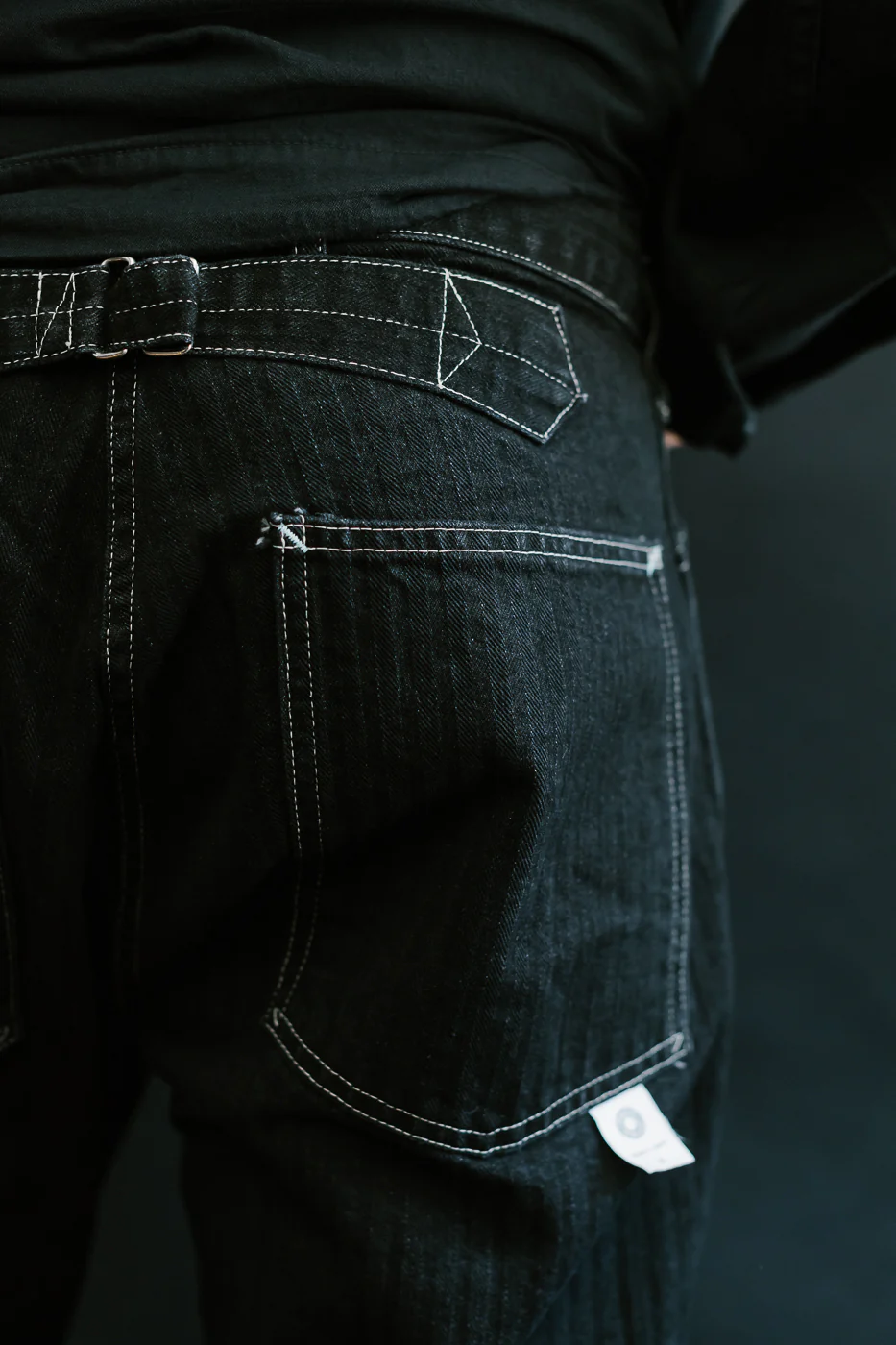 1301-HBB - Army Pants Herringbone Denim - Black - Image 19